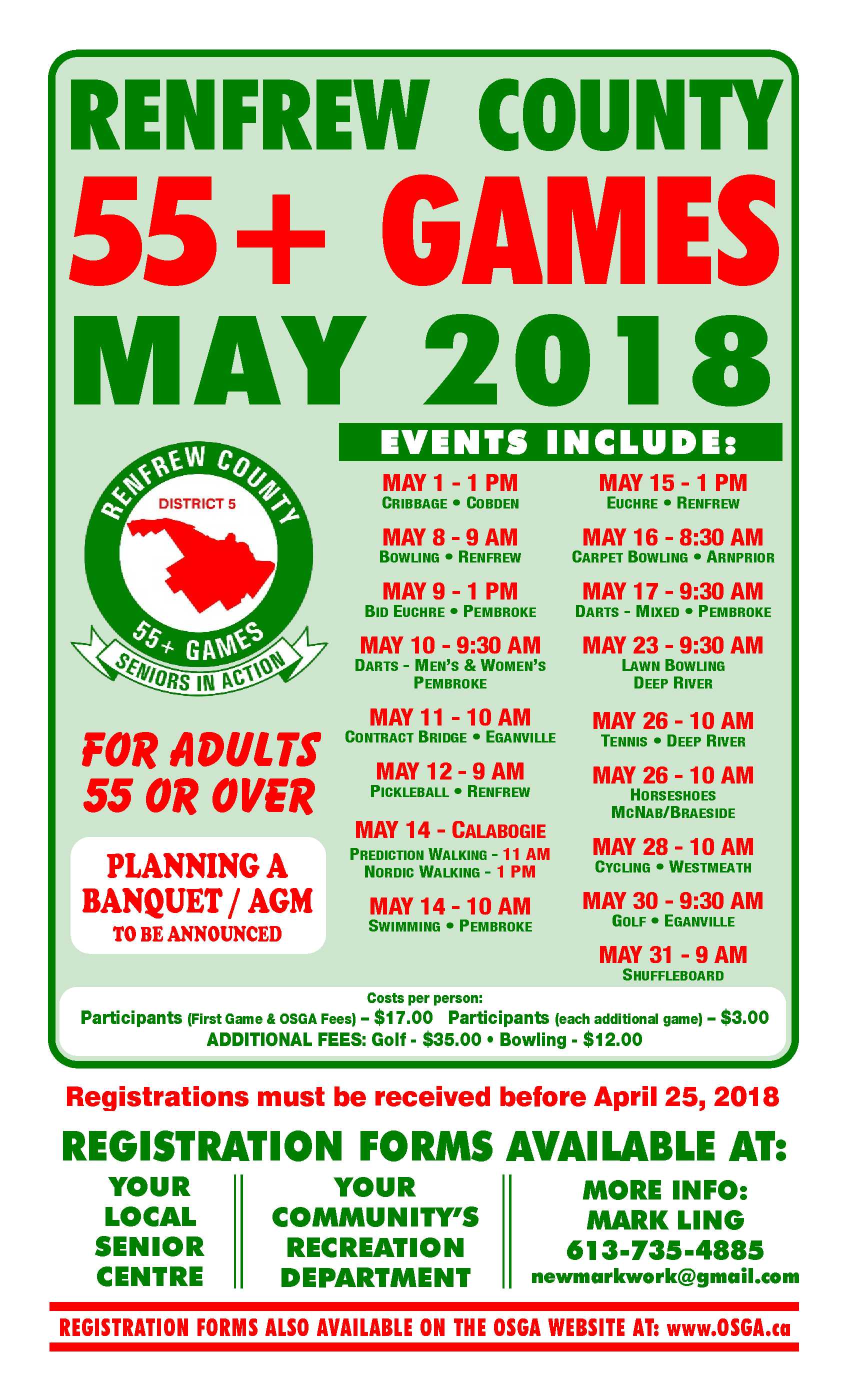Renfrew County 55+ Games The Township of McNab/Braeside